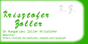 krisztofer zoller business card